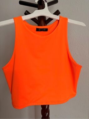 EFAN Neon Orange Crop Tank Top